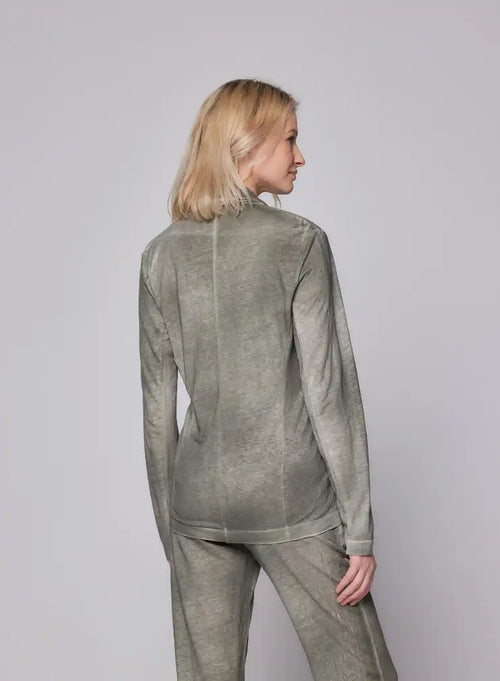 Veste Majestic Filatures Lin/Elastanne Kaki